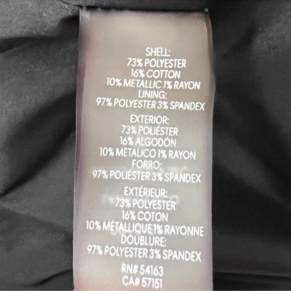 Calvin Klein Black and Silver Metallic Floral Pencil Skirt Size 8P - Picture 6 of 7